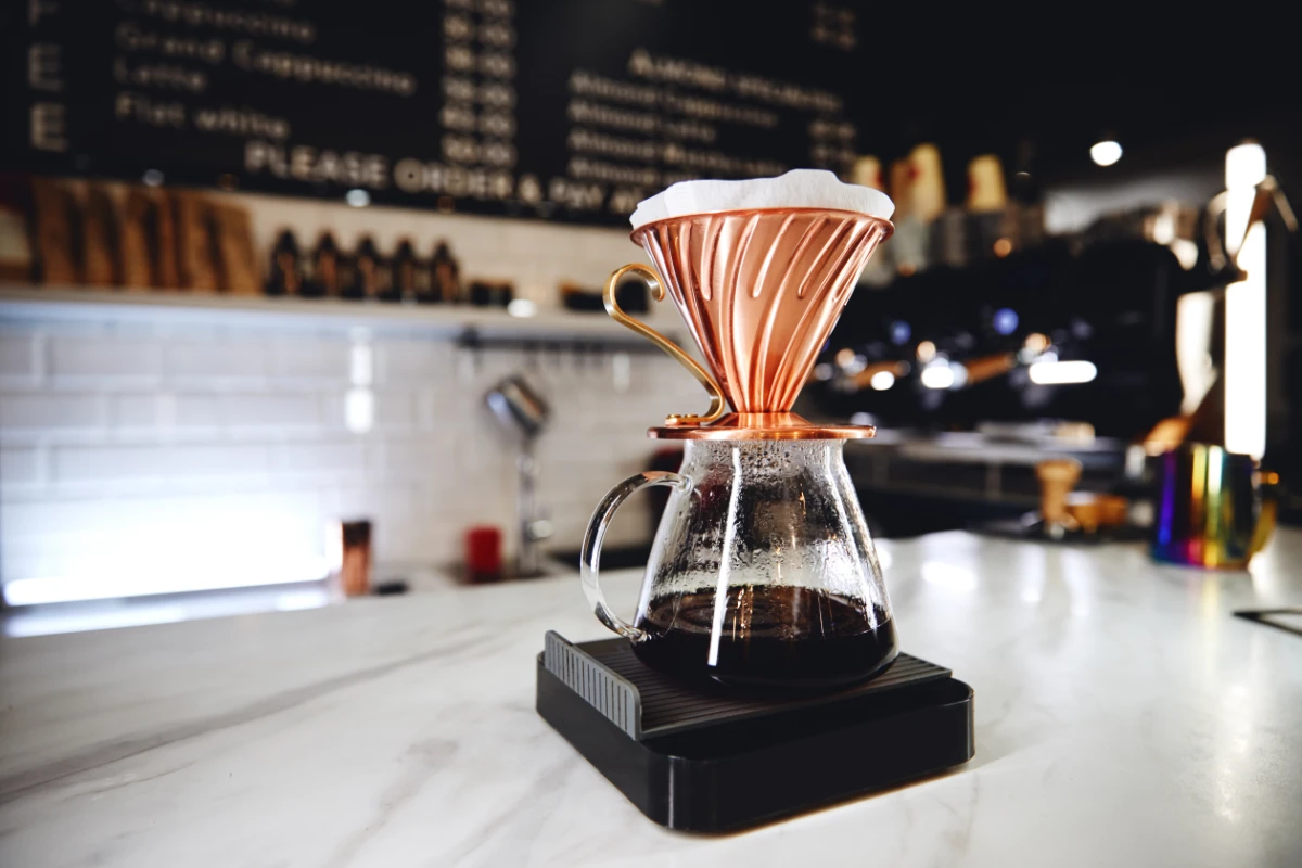 Choisir son café en grains pour préparation d'un café filtre avec une cafetière V60